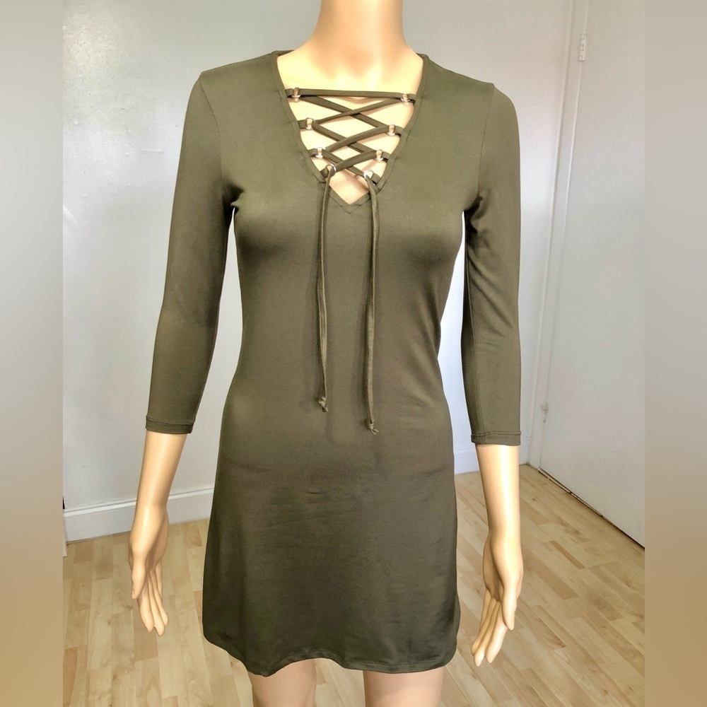 Bebop Olive green mini dress Size XXS